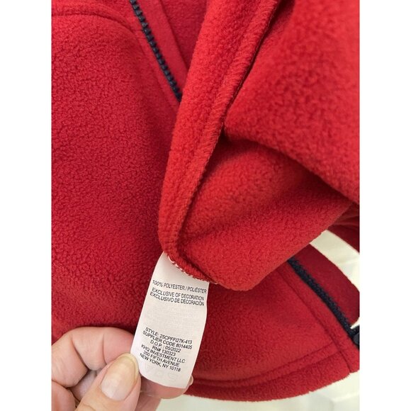 CAT Heavy Equipment Women's Full Zip-Up Vest Red Fleece Size: Lg 14/16 Workwear - Picture 9 of 11